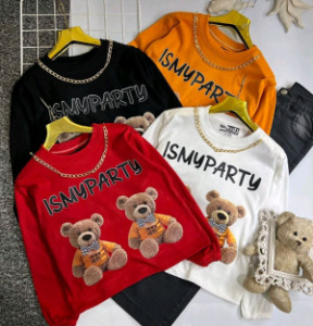 کراپ تک دخترانه طرح دو خرس-146161