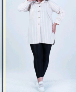 مانتو طرح راه راه بسیار نرم و لطیف و خنک و مناسب فصل (نخ پنبه)