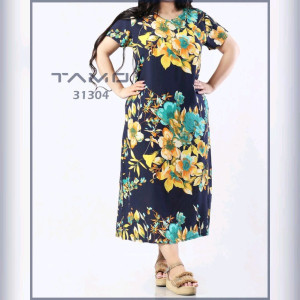 پیراهن ساحلی زنانه نخی سایز بزرگ