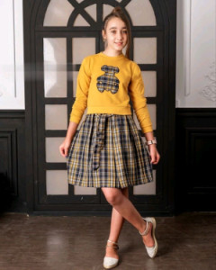 بلیز دامن جدا از هم همراه کمربند