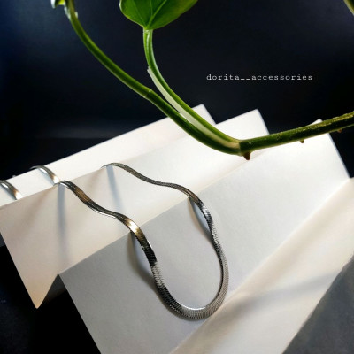 گردنبند ماری نقره ای stainless steel