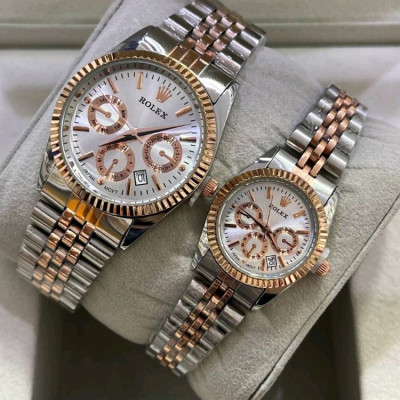 ساعت رولکس بنداستیل دورنگ رزگلد مردانه-134555
