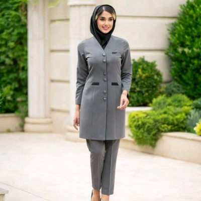 مانتو شلوار زنانه کرپ مدل ست اداری