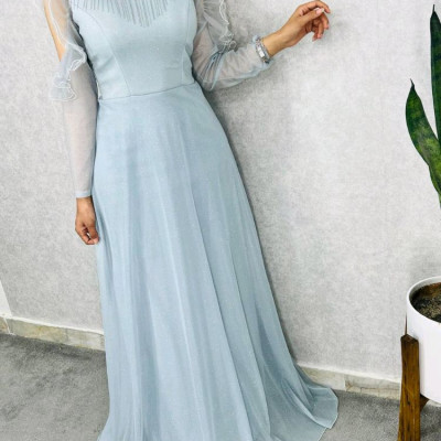 پیراهن مهمانی زنانه حریر شاین مدل سنا