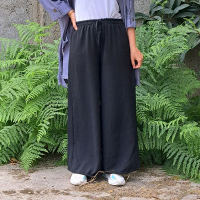 شلوار دامنی ابروبادی مشکی زنانه سایز بزرگ