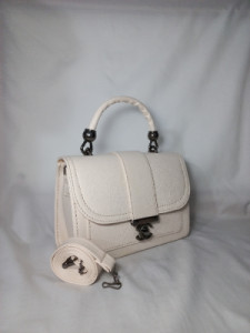 کیف دستی و دوشی کرمی مدل شنل