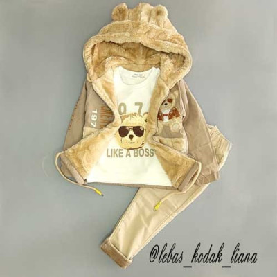 ست لباس پسرانه ست سه تکه اسپرت تدی