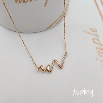 گردنبند زنانه ضربان نگین دار