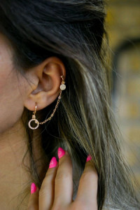 گشواره ایرکاف طرح دایره برند ysx رنگ ثابت ارسال رایگان