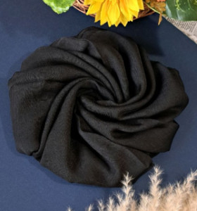 روسری نخی مشکی قواره 120 ارسال رایگان