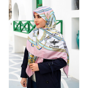 روسری نخ ابریشم گارزا ارکیده GRZ19