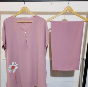 ست تیشرت و شلوار ابر و بادی نرم و لطیف