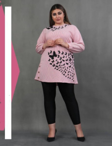 تونیک طرح پروانه نخی نرم و لطیف لاکچری