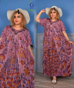 پیراهن ساحلی پارچه نخی خارجی نرم و لطیف