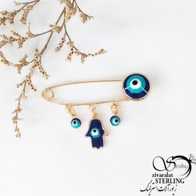 سنجاق سینه ysx آویز دست چشم نظر کد 11637