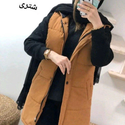 پافر کوتاه میکرو کجراه پشم شیشه جلو دکمه و زیپ