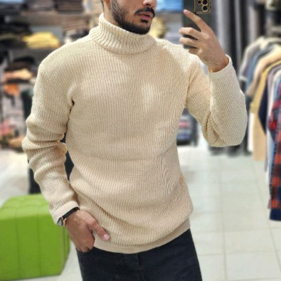 بلوز یقه اسکی مردانه فری سایز مناسب سایز 3xl 2xl xl گرمایش بالا z00cn4