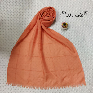 شال نخی چهار خانه لمه دار-109568