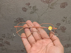 عینک طبی چند ضلعی رنگ نارنجی