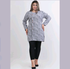 تونیک طرح دار ابر و بادی نرم و لطیف تنخور شیک