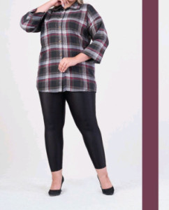 مانتو اسپرت چهارخونه نخی مدل کراپ