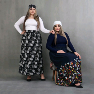 دامن نخی سایز بزرگ نرم و لطیف مجلسی