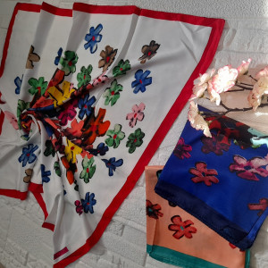 مینی اسکارف ساتن نخ