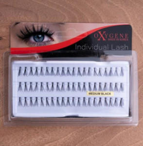 مژه با موی طبیعی تکی medium black اکسیژن