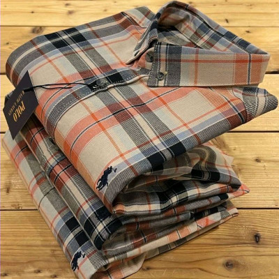 پیراهن مردانه چهارخونه آستین بلند کد BH 2