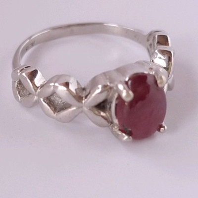 انگشتر نقره زنانه یاقوت صورتی آفریقایی اصل و معدنی عیار 925 آقابزرگ