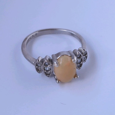 نگشتر نقره زنانه اپال سنگ معدنی اوپال اصل عیار 925 آقابزرگ