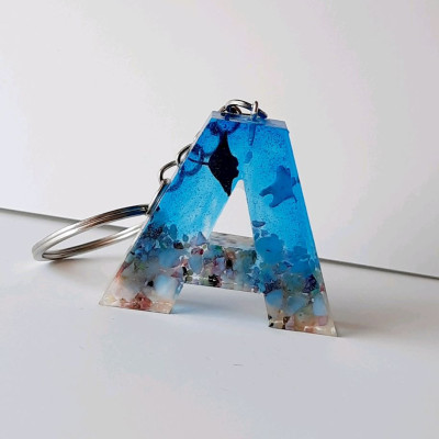 جاکلیدی زنانه دریایی مدل حرف اول اسم به انگلیسی-137997