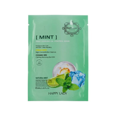 ماسک ورقه ای نعناع هپی لیدی - حجم 28 میل