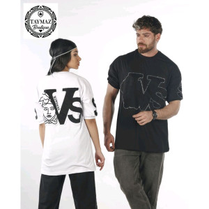 تیشرت لانگ زنانه و مردانه پنبه خالص و مخمل نگینی