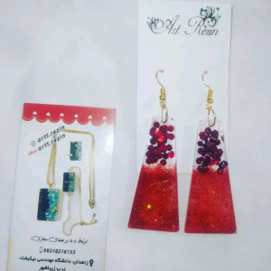 گوشواره های رزین در طرح و رنگ مختلف