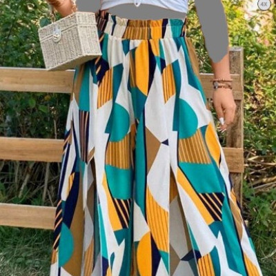 دامن شلواری چاکدار بیگ سایز آییلدیز-136027