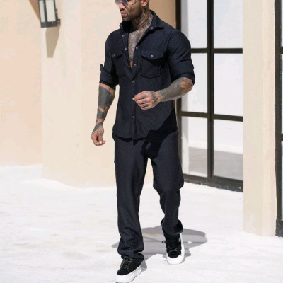 ست مردانه پیراهن و شلوار مراکشی ضخیم