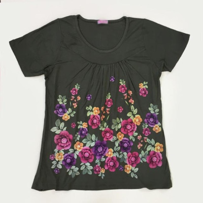 تیشرت گلدار چیندار آلاله