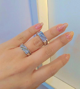 حلقه ست نقره ایتالیایی عیار 925استاندارد بدون ریزش نگین