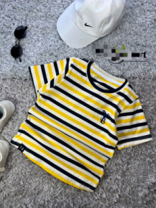 تیشرت نخ پنبه راه راه پسرانه-109055