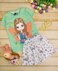 ست تیشرت شورتک بچگانه دخترانه