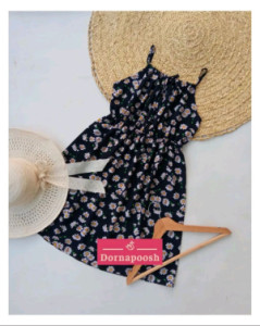 پیراهن روزمره زنانه نخی مدل پیراهن زنانه کوتاه بندی نخی