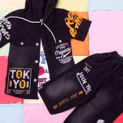 ست 3تکه لی کاغذی پسرانه سنگشورمناسب 1تا2/5 سال