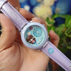 ساعت مچی دخترانه فانتزی بند چرم-144067