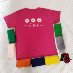 تیشرت نخی ویسکوز قواره دار زنانه-109079