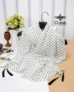 شال حریر کریشه مخمل توپی منگوله دار SHR01