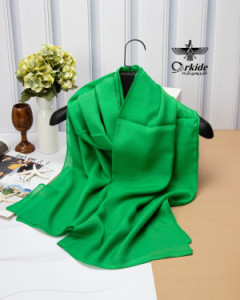 شال اسلپ سبز روشن ساده ESL21