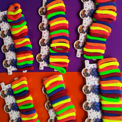 کش مو بسته 6 عددی،مشکی و رنگی