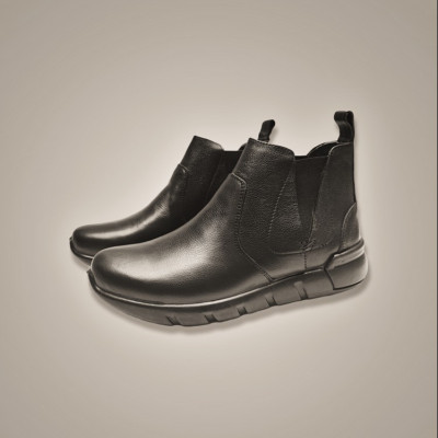 نیم بوت مردانه چرم طبیعی گاوی و طبی مدل ناپولی - چرمید