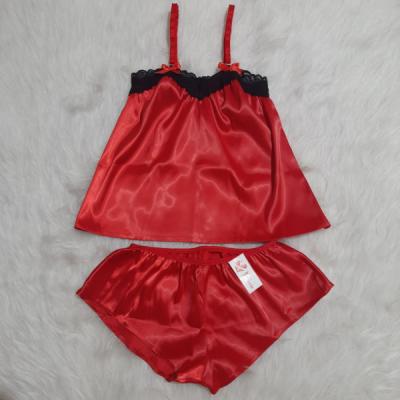 ست تاپ شورت ساتن لاو لاینجری کد L9061